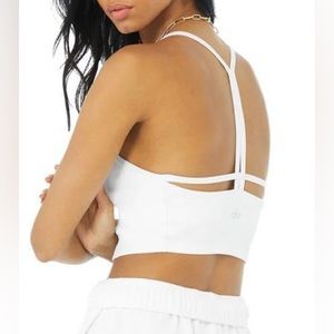 Alo Yoga Alosoft Ribbed Crop Calm Tank -White
